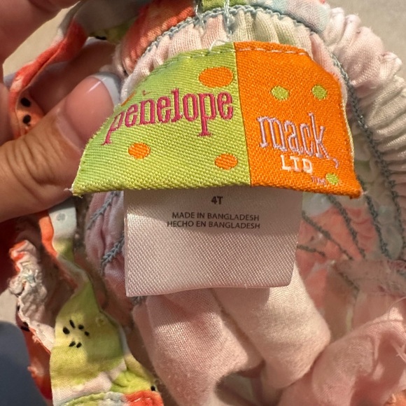 🍒🍒 3/7 BUNDLE Penelope Mack Pink and Orange Girls Sundress - Picture 5 of 6